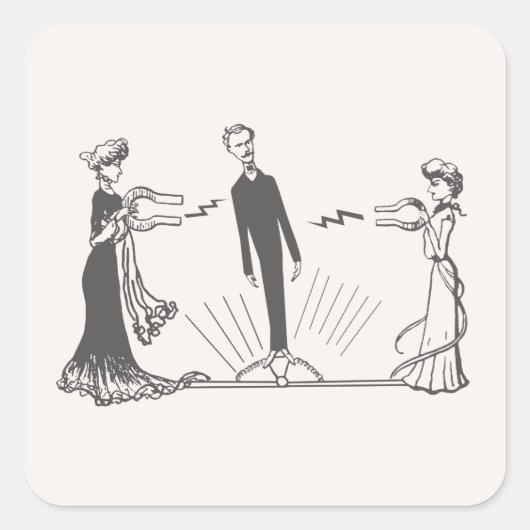 Dierlijke Magnetisme - Vierkante Sticker (Voorkant)