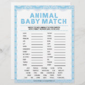 Dierlijke match [Luxe kant [blauw]] Briefhoofd (Voorkant / Achterkant)