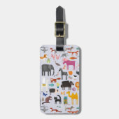 Dierlijke Menagerie Bagagelabel (Voorkant verticaal)