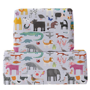 Dierlijke Menagerie Cadeaupapier
