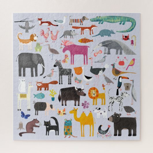 Dierlijke Menagerie Legpuzzel (Verticaal)
