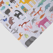 Dierlijke Menagerie Tissuepapier (Detail)