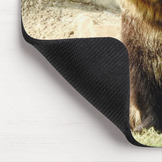 Dierlijke mousepad-reeks - Grizzly-Beer Muismat (Hoek)