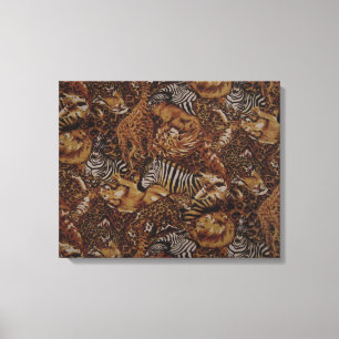 DIERLIJKE OERWOUD SAFARI CANVAS AFDRUK