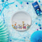 Dierlijke opleiding papieren bordje (Feest)