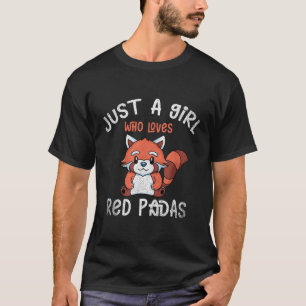 Dierlijke Panda Beer Bamboe Rood Panda T-shirt