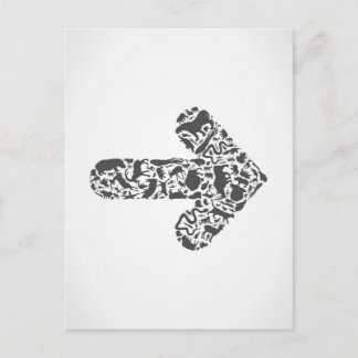 Dierlijke pijl briefkaart
