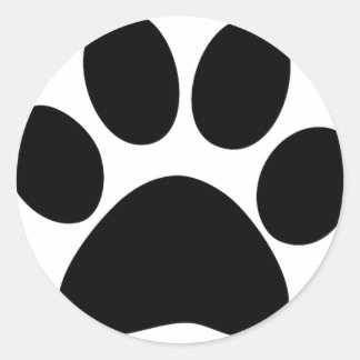 Dierlijke poot ronde sticker