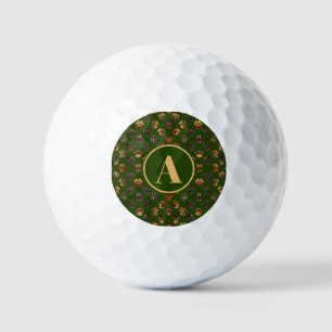 Dierlijke Poot Silhouet Thanksgiving Groen Monogra Golfballen