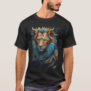Dierlijke portretdruk Cat digitale kunst T-shirt