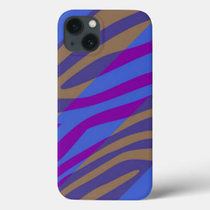 Dierlijke printhut Zebra Retro kleurig patroon 11 iPhone 13 Hoesje