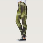 Dierlijke printolive Groen Leggings (Links)
