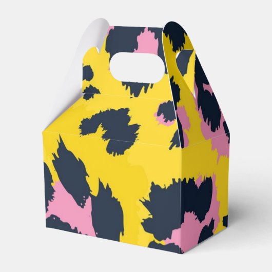 Dierlijke printpatronen bedankdoosjes (Voorkant Zijde)