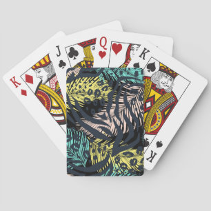 Dierlijke printpatronen pokerkaarten