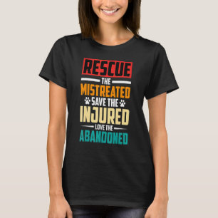 Dierlijke redding van de mistrede-kat-redders t-shirt