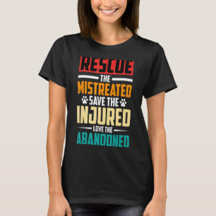 Dierlijke redding van de mistrede-kat-redders t-shirt