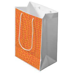 Dierlijke Reptiel Kunst Sinaasappel Leuk Kleurrijk Medium Cadeauzakje