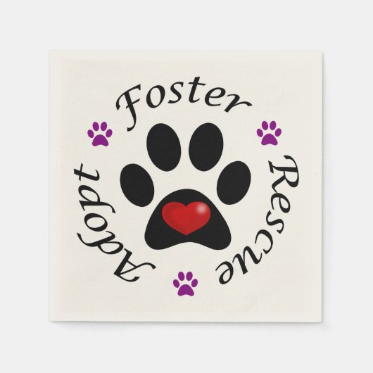 Dierlijke Rescue Papieren servetten (Voorkant)