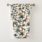 Dierlijke Safari Bath Towel Set Bad Handdoek (Insitu)