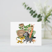 Dierlijke Safari Briefkaart (Staand voorkant)