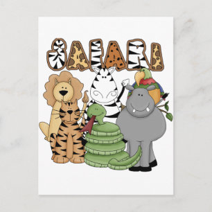 Dierlijke Safari Briefkaart