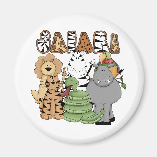 Dierlijke Safari Magneet (Voorkant)