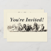 Dierlijke Schattigee Kunst Eenhoorn Olifant Lion Z Kaart (Voorkant / Achterkant)