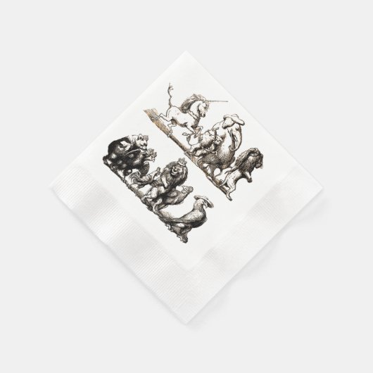 Dierlijke Schattigee Kunst Eenhoorn Olifant Lion Z Servet (Hoek)