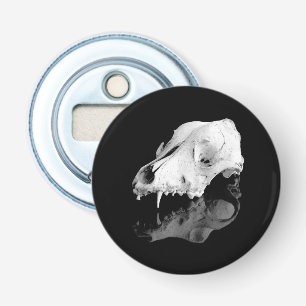 Dierlijke schedel button flesopener