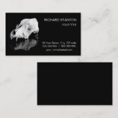 Dierlijke schedel visitekaartje (Voorkant / Achterkant)