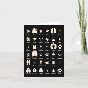 Dierlijke sporen zijn gewone dieren- en wildsporen kaart