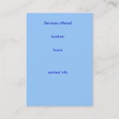 Dierlijke therapie visitekaartje (Achterkant)