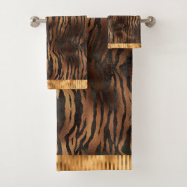 Dierlijke tijger - Gold Elegant metallisch glam Bad Handdoek