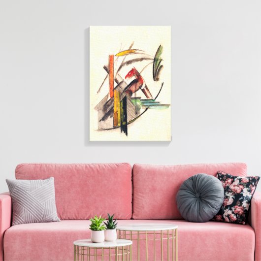 Dierlijke van Franz Marc, expressionistische kuns Canvas Afdruk (Insitu (Woonkamer))