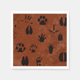 Dierlijke voetafdruk servetten