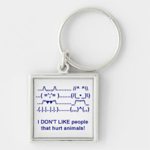 Dierlijke wreedheid Pet Dog Cat Sleutelhanger