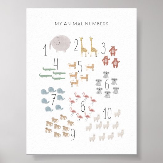 Diernummers educatieve print (Voorkant)