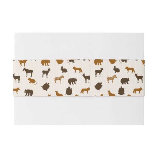 Dierpatroon 1 uitnodigingen wikkel (Achterkant Voorbeeld)