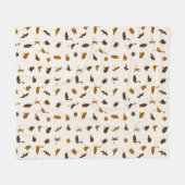 Dierpatroon 2 fleece deken (Voorkant (Horizontaal))