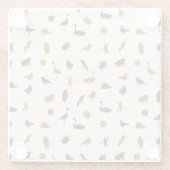 Dierpatroon 2 glazen onderzetter (Achterkant)