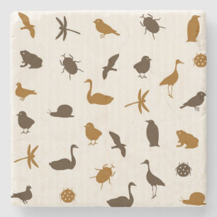 Dierpatroon 2 stenen onderzetter