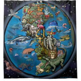 Dierplanten Douchegordijn