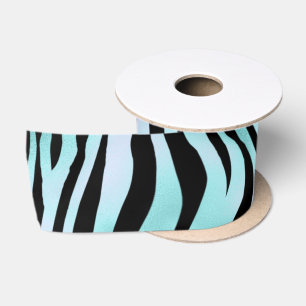 Dierprint Helle Blauwe Zebrahuid Turquoise Lint
