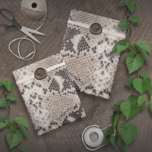 Dierprint Snakenleur Taupe Cadeaupapier