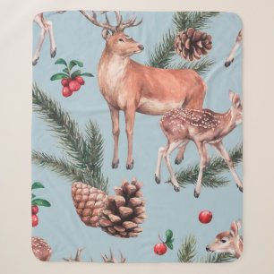 dierschets schema met hertendenpijnbomen en twi sherpa deken
