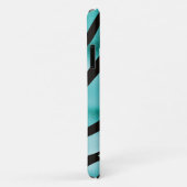 Dierstrips van Turquoise en Black Zebra Case-Mate iPhone Case (Achterkant/rechts)