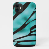 Dierstrips van Turquoise en Black Zebra Case-Mate iPhone Case (Achterkant)