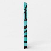 Dierstrips van Turquoise en Black Zebra Case-Mate iPhone Case (Achterkant/links)