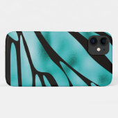 Dierstrips van Turquoise en Black Zebra Case-Mate iPhone Case (Achterkant (horizontaal))
