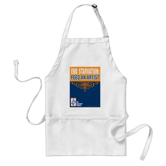 Diervoed een artistieke Chef's Apron Standaard Schort (Voorkant)